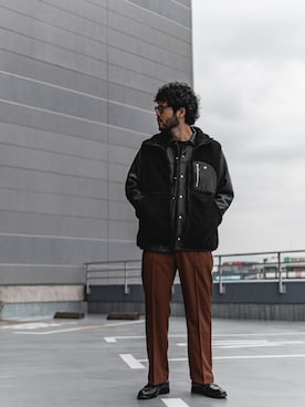 「schott（ショット）の【直営限定】Schott/ショット/MILITARY SLACKS/ミリタリースラックス（その他パンツ）」を使った、sugaさん（メンズ・177cm）の秋コーディネート