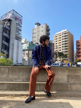 「スタッフセンバツ」｜「アイテム（ブルゾン）」を使った、sugaさん（メンズ・177cm）の秋コーディネート
