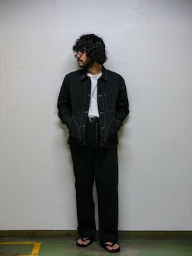 「ワーク」｜「アイテム（ブルゾン）」を使った、sugaさん（メンズ・177cm）の夏コーディネート