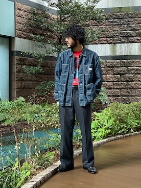 「春服みてみて」｜「アイテム（ブルゾン）」を使った、sugaさん（メンズ・177cm）の春コーディネート