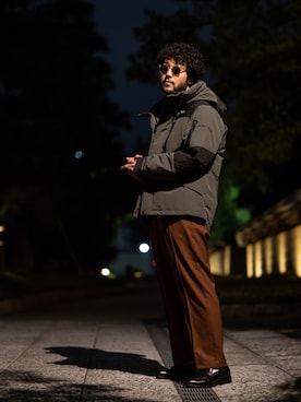 「schott（ショット）の【直営限定】Schott/ショット/MILITARY SLACKS/ミリタリースラックス（その他パンツ）」を使った、sugaさん（メンズ・177cm）の秋コーディネート