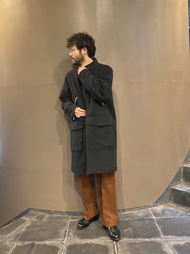 「schott（ショット）の【直営限定】Schott/ショット/MILITARY SLACKS/ミリタリースラックス（その他パンツ）」を使った、sugaさん（メンズ・177cm）の冬コーディネート