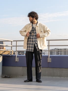 「schott（ショット）の【直営限定】Schott/ショット/MILITARY SLACKS/ミリタリースラックス（その他パンツ）」を使った、sugaさん（メンズ・177cm）の冬コーディネート