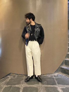 「BROTHER BRIDGE（ブラザーブリッジ）のアイテム」を使った、sugaさん（メンズ・177cm）の冬コーディネート