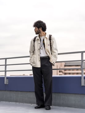 「schott（ショット）の【直営限定】Schott/ショット/MILITARY SLACKS/ミリタリースラックス（その他パンツ）」を使った、sugaさん（メンズ・177cm）の冬コーディネート