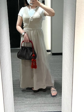 「マリン」｜「アイテム（ワンピース/ドレス）」を使った、nkさん（レディース・157cm）の夏コーディネート
