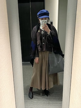 「earth（アース）のアイテム」を使った、nkさん（レディース・157cm）の冬コーディネート