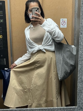 「IDEE（イデー）のアイテム（バッグ）」を使った、nkさん（レディース・157cm）の春コーディネート