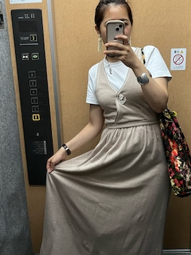 「マリン」｜「アイテム（ワンピース/ドレス）」を使った、nkさん（レディース・157cm）の夏コーディネート