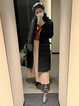 「UNITED ARROWS（ユナイテッドアローズ）のアイテム（その他アウター）」を使った、nkさん（レディース・157cm）の冬コーディネート
