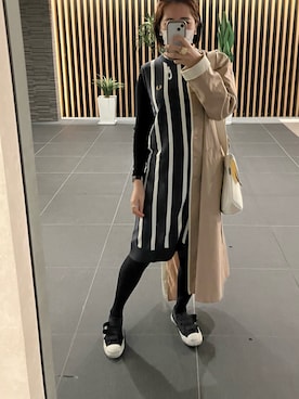 「FRED PERRY（フレッドペリー）のアイテム（ワンピース/ドレス）」を使った、nkさん（レディース・157cm）の春コーディネート