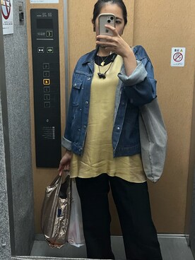 「FRAMeWORK（フレームワーク）のアイテム（スラックス）」を使った、nkさん（レディース・157cm）の秋コーディネート