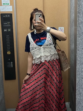 「LACOSTE（ラコステ）のアイテム」を使った、nkさん（レディース・157cm）の夏コーディネート