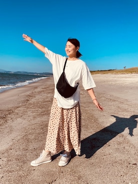 「Honeys（ハニーズ）のアイテム（スニーカー）」を使った、まこはびーさん（レディース・156cm）の秋コーディネート