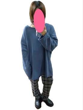 「Honeys（ハニーズ）のアイテム（ローファー）」を使った、T.A さん（レディース・149cm）の冬コーディネート