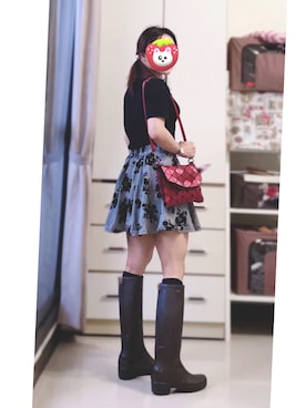 「AIGLE（エーグル）のアイテム（ブーツ）」を使った、Yui Chuさん（レディース・152cm）の夏コーディネート