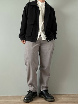 「いまどきジャケット写真」｜「アイテム（ブルゾン）」を使った、kasago/Instagramも見てねさん（メンズ・165cm）の春コーディネート