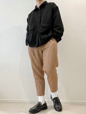 「CREARE -LINO-（クレアーレリノ）のアイテム（ブルゾン）」を使った、kasago/Instagramも見てねさん（メンズ・165cm）の冬コーディネート