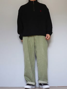 「カーキパンツ」｜kasago/Instagramも見てねさん（メンズ・165cm・20代）の秋コーディネート