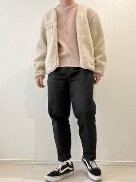 「NIDO（ニド）のアイテム」を使った、kasago/Instagramも見てねさん（メンズ・165cm）の冬コーディネート