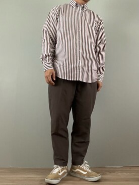 「VANS（バンズ）のVANS ヴァンズ OLD SKOOL DX オールドスクール DX CALM V36CL+ CALM  GINGER（スニーカー）」を使った、kasago/Instagramも見てねさん（メンズ・165cm）の冬コーディネート
