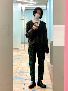 「Hanes」｜「アイテム（ブーツ）」を使った、cさん（レディース・166cm）の冬コーディネート