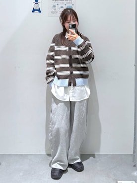 「アイテム（スウェットパンツ）」を使った、okuyuさん（レディース・154cm・30代）の冬コーディネート