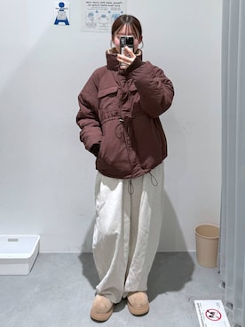 「アイテム（スウェットパンツ）」を使った、okuyuさん（レディース・154cm・30代）の秋コーディネート