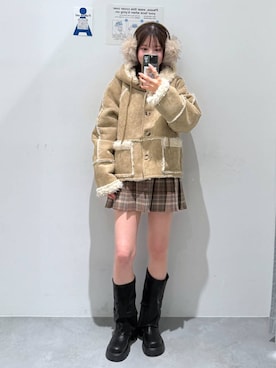 「アイテム（シューズ）」を使った、okuyuさん（レディース・154cm・30代）の冬コーディネート