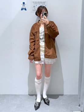 「And Again（アンドアゲイン）のアイテム」を使った、okuyuさん（レディース・154cm）の冬コーディネート