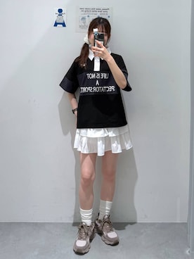 「ALAND（エーランド）のアイテム」を使った、okuyuさん（レディース・154cm）の春コーディネート