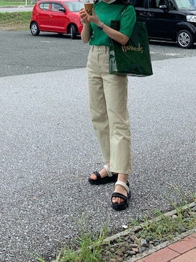 「Harrods（ハロッズ）のアイテム」を使った、momoka.さん（レディース・148cm）の夏コーディネート