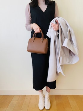 「classicalelf（クラシカルエルフ）のアイテム（その他アウター）」を使った、saki***さん（レディース・171cm）の冬コーディネート