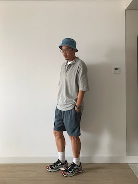 「UNDEFEATED （アンディフィーテッド）のアイテム（パンツ）」を使った、ジェイミーさん（メンズ・173cm）の夏コーディネート