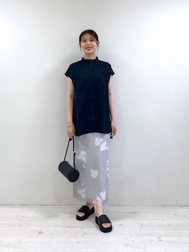 「ロンクスカート」｜「アイテム（サンダル）」を使った、rinさん（レディース・164cm）の夏コーディネート