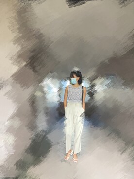 「TOPSHOP（トップショップ）のアイテム（Tシャツ/カットソー）」を使った、Winky さん（レディース・150cm）の夏コーディネート