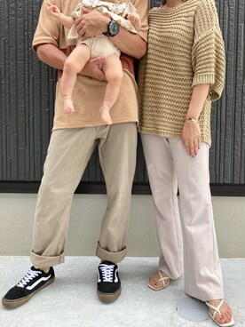 「AMERICAN HOLIC（アメリカンホリック）のアイテム（サンダル、ベージュ系）」を使った、KANAKOさん（レディース・152cm）の夏コーディネート