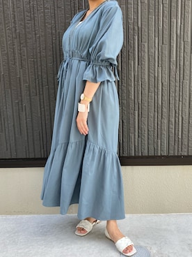 「VIS（ビス）のアイテム（バングル/リストバンド、ホワイト系）」を使った、KANAKOさん（レディース・152cm）の夏コーディネート
