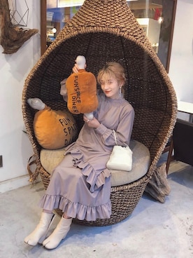 「Rodeo Crowns（ロデオクラウンズ）のアイテム（ワンピース/ドレス）」を使った、kasimeguさん（レディース・163cm）の秋コーディネート