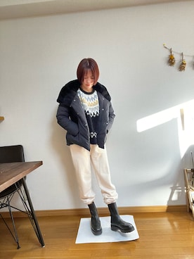 「UNITED ARROWS（ユナイテッドアローズ）のアイテム（ダウンジャケット/コート）」を使った、ゆきぢさん（レディース・158cm）の冬コーディネート