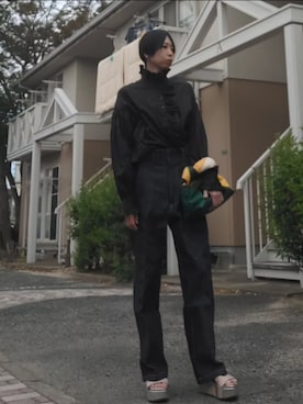 「DRIES VAN NOTEN（ドリスヴァンノッテン）のアイテム（バッグ）」を使った、shi-44さん（レディース・165cm）の秋コーディネート
