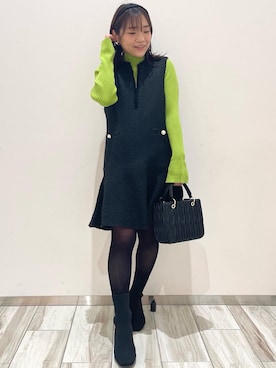 「アイテム（ワンピース/ドレス）」を使った、nanamiさん（レディース・150cm・30代）の秋コーディネート