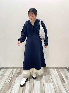 「アイテム（ワンピース/ドレス）」を使った、nanamiさん（レディース・150cm・30代）の冬コーディネート
