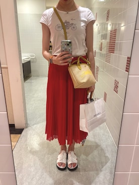 「アイテム（かごバッグ）」を使った、🌼𝓀𝒶ℴ𝓇𝓊🌼さん（レディース・169cm）の秋コーディネート