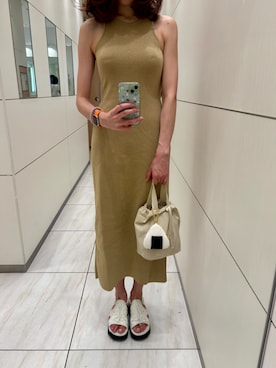 「ニットワンピース」｜🌼𝓀𝒶ℴ𝓇𝓊🌼さん（レディース・169cm）の夏コーディネート