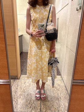 「LOEWE（ロエベ）のアイテム（かごバッグ）」を使った、🌼𝓀𝒶ℴ𝓇𝓊🌼さん（レディース・169cm）の夏コーディネート