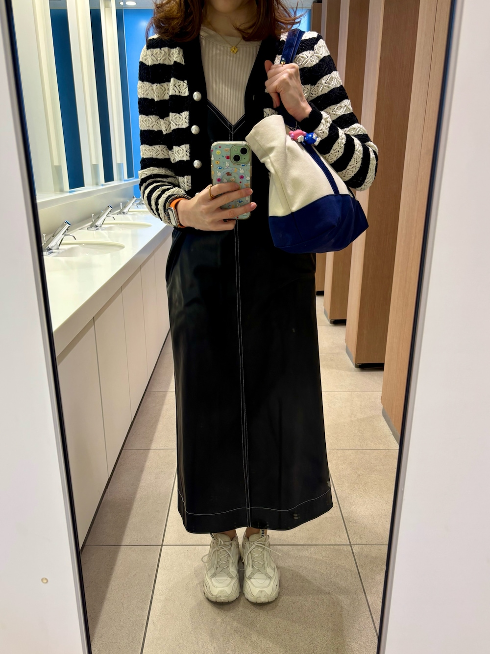 【美品】クリスチャンディオールスポーツ　カーディガン　ボーダー　紺色×オレンジ Christian Dior SPORTS(クリスチャンディオールスポーツ) 90's