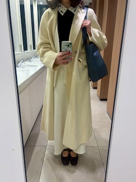 「アイテム（ノーカラージャケット）」を使った、🌼𝓀𝒶ℴ𝓇𝓊🌼さん（レディース・169cm）の冬コーディネート