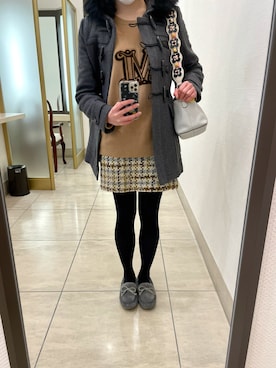 「FENDI」｜「アイテム（ダッフルコート）」を使った、🌼𝓀𝒶ℴ𝓇𝓊🌼さん（レディース・168cm）の冬コーディネート