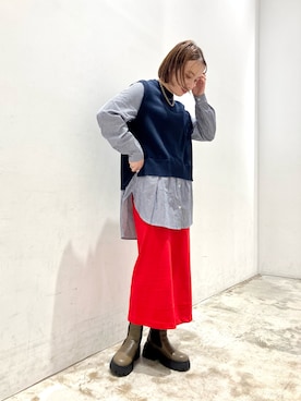 「ドッキング」｜「アイテム（その他）」を使った、natsumiさん（レディース・159cm）の秋コーディネート